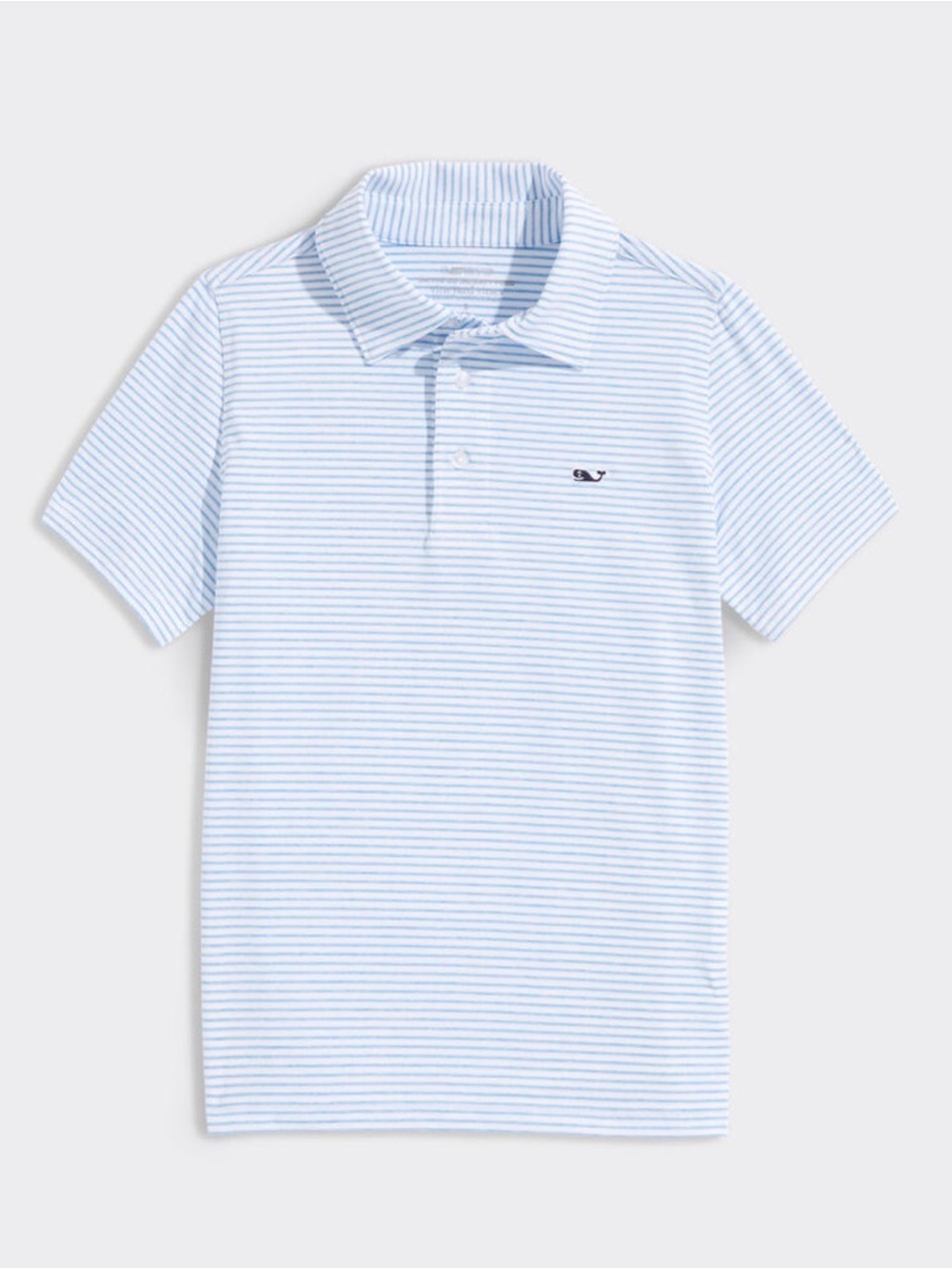 Vineyard Vines Boys On-The-Go Sankaty Polo Blue White Stripe Size Small